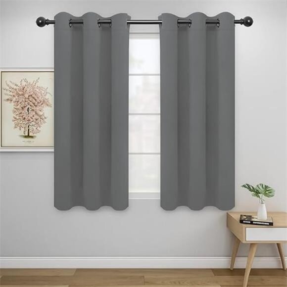 Blackout Curtains for Bedroom, 2 Panels Solid Thermal Insulated Grommet - Picture 7 of 7